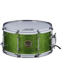 ddrum Dios Maple 7x13 Snare Drum. Green Sparkle