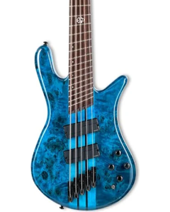 Spector ICONNS5BLKBL Icon NS-5 Neck Thru 5 String Electric Bass. Black and Blue
