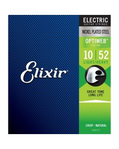Elixir 19077 Nickel Plated Steel Electric Strings with OPTIWEB Coating Light Heavy 10-52