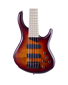 MTD Kingston ZX5 Electric Bass. SatinFigured MapleDeep Cherry BurstMaple Fingerboard. Bartolini soap bar pickups. Active/passive TGF33