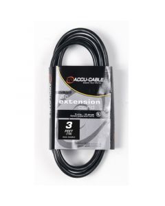 American DJ ECCOM3 3' 16/3 Gauge IEC Female to IEC Male