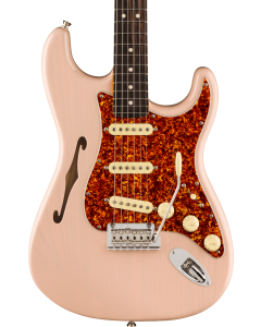 Fender American Professional II Stratocaster Thinline Electric Guitar, Rosewood Fingerboard, Transparent Shell Pink