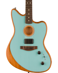 Fender Acoustasonic Player Jazzmaster Acoustic Electric Guitar. Rosewood Fingerboard, Ice Blue