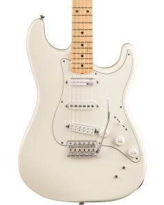 Fender EOB Stratocaster Electric Guitar. Maple FB, Olympic White