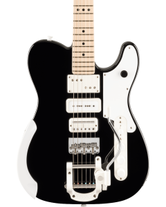 Fender Jack White Triplecaster Electric Guitar, Maple Fingerboard, Black