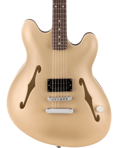 Fender Tom DeLonge Starcaster Electric Guitar, Rosewood Fingerboard, Chrome Hardware, Satin Shoreline Gold
