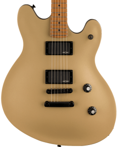 Squier Contemporary Active Starcaster Electric Guitar, Roasted Maple Fingerboard, Shoreline Gold