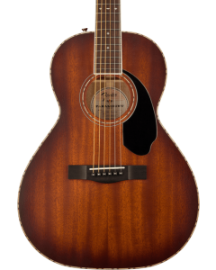 Fender PS-220E Parlor Acoustic Guitar. All Mahogany, Ovangkol Fingerboard, Aged Cognac Burst TGF33