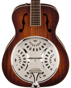 Fender PR-180E Resonator Guitar Walnut Fingerboard Aged Cognac Burst