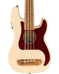 Fender Fullerton Precision Bass Uke, Walnut Fingerboard, Tortoiseshell Pickguard, Olympic White
