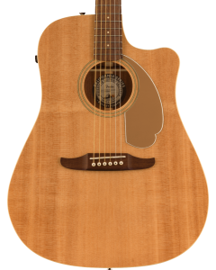 Fender Redondo Player Acoustic Guitar. Walnut Fingerboard, Gold Pickguard, Natural TGF33