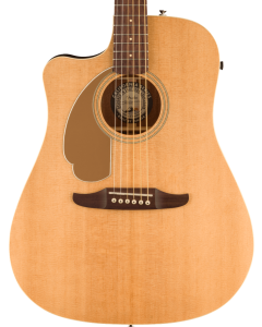 Fender Redondo Player Acoustic Guitar. Left-Handed, Walnut Fingerboard, Gold Pickguard, Natural TGF33