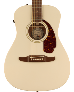 Fender Malibu Player Acoustic Guitar. Walnut Fingerboard, Tortoiseshell Pickguard, Olympic White TGF33