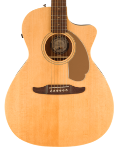 Fender Newporter Player Acoustic Guitar. Walnut Fingerboard, Gold Pickguard, Natural