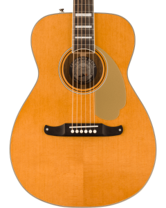 Fender Malibu Vintage Acoustic Guitar. Ovangkol Fingerboard, Gold Pickguard, Aged Natural