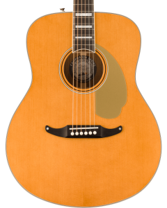 Fender Palomino Vintage Acoustic Guitar. Ovangkol Fingerboard, Gold Pickguard, Aged Natural