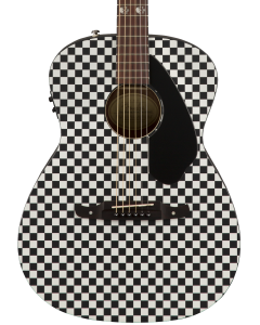 Fender Tim Armstrong Hellcat Acoustic Guitar. Walnut Fingerboard, Checkerboard