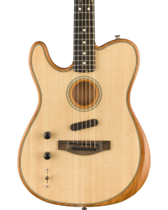 Fender American Acoustasonic Telecaster Acoustic Electric Guitar. Left-Handed Ebony Fingerboard, Natural