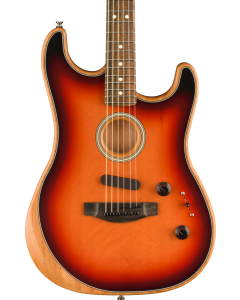 Fender American Acoustasonic Strat Acoustic Electric Guitar. Ebony Fingerboard, 3-Color Sunburst TGF33