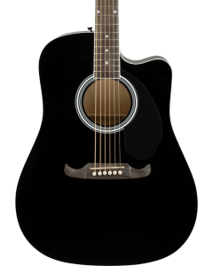 Fender FA-125CE Dreadnought Acoustic Guitar, Walnut Fingerboard, Black