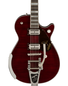 Gretsch G6134TFM-NH Nigel Hendroff Signature Penguin Guitar, Ebony Fingerboard, Dark Cherry Metallic Flame
