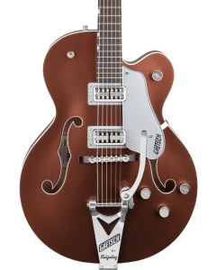Gretsch G6118T Players Edition Anniversary Hollow Body Guitar with String-Thru Bigsby, Rosewood Fingerboard, Two-Tone Copper Metallic/Sahara Metallic