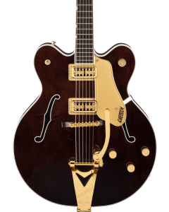 Gretsch G6122TG Players Edition Country Gentleman Hollow Body Guitar with String-Thru Bigsby and Gold Hardware, Ebony Fingerboard, Walnut Stain