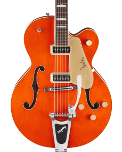 Gretsch G6120DE Duane Eddy Signature Hollow Body Electric Guitar with Bigsby. Rosewood FB, Desert Sunrise, Lacquer
