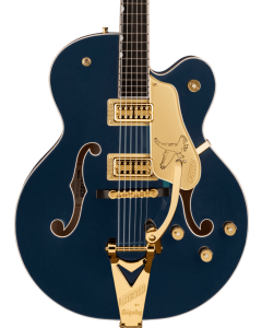 Gretsch G6136TG Players Edition Falcon Hollow Body Guitar with String-Thru Bigsby and Gold Hardware, Ebony Fingerboard, Midnight Sapphire