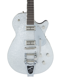 Gretsch G6129T Players Edition Jet FT with Bigsby Electric Guitar. Rosewood FB, Silver Sparkle