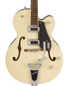 Gretsch G5420T Electromatic Classic Hollow Body Single-Cut Guitar with Bigsby, Laurel Fingerboard, Two-Tone Vintage White/London Grey TGF33