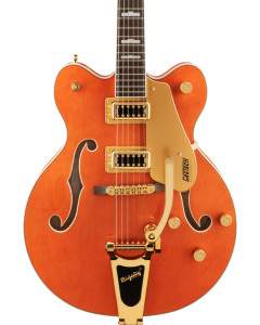 Gretsch G5422TG Electromatic Classic Hollow Body Double-Cut Guitar with Bigsby and Gold Hardware, Laurel Fingerboard, Orange Stain