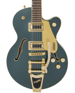 Gretsch G5655TG Electromatic Center Block Jr. Single-Cut Electric Guitar with Bigsby. Gold Hardware, Laurel FB, Cadillac Green