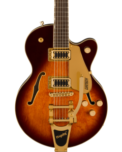 Gretsch G5655TG Electromatic Center Block Jr. Single-Cut Guitar with Bigsby and Gold Hardware, Laurel Fingerboard, Single Barrel Burst