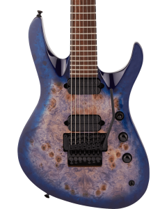 Jackson Pro Series Signature Chris Broderick Soloist Electric Guitar 7P, Laurel Fingerboard, Transparent Blue