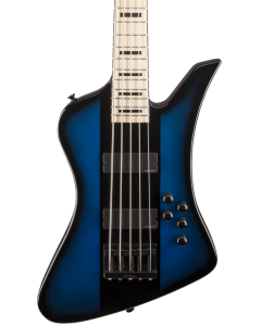 Jackson X Series Signature David Ellefson Kelly Bird V Bass. Maple FB, Blue Stripe