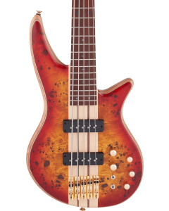 Jackson Pro Series Spectra Bass SBP V. Caramelized Jatoba Fingerboard, Transparent Cherry Burst TGF33