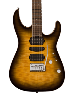 Charvel MJ DK24 Electric Guitar. HSH 2PT W Mahogany with Flame Maple, Wenge Fingerboard, Antique Burst