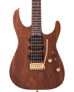 Charvel MJ DK24 Electric Guitar. HSH 2PT E Mahogany with Figured Walnut, Streaked Ebony Fingerboard, Natural