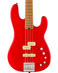 Charvel Pro-Mod San Dimas Bass PJ Electric Bass IV MAH, Caramelized Maple Fingerboard, Satin Ferrari Red TGF33