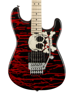Charvel Pro-Mod Blood and Skull Warren DeMartini Signature Electric Guitar. Maple FB, Blood and Skull