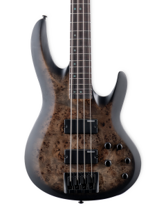 ESP LTD B-4 Ebony Burl Poplar 4-String Bass Guitar, Charcoal Burst Satin