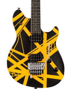 EVH Wolfgang Special Striped Series Electric Guitar. Ebony Fingerboard, Black and Yellow