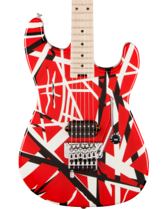 EVH Striped Series Electric Guitar. Red with Black Stripes