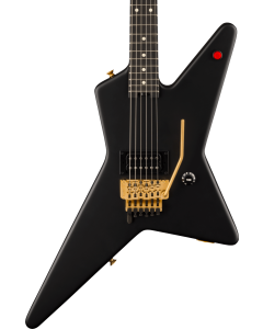 EVH Limited Edition Star Electric Guitar. Ebony Fingerboard, Stealth Black with Gold Hardware