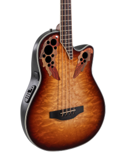 Ovation CEB44X-7C-G Celebrity Elite Mid-Depth Acoustic-Electric Bass Guitar Cognac Burst