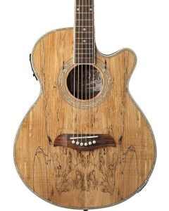 Oscar Schmidt OG10CESM Cutaway Concert Acoustic Electric Guitar. Spalted Maple