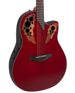 Ovation CE44 Celebrity Series Elite Mid-Depth Acoustic-Electric Guitar Ruby Red