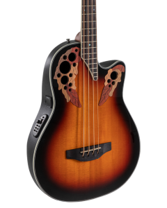 Ovation CEB44-1N-G Celebrity Elite Mid-Depth Acoustic-Electric Bass Guitar New England Burst