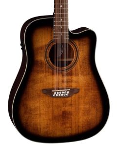 Luna Art Vintage Dreadnought 12 String Acoustic Guitar. Solid Top